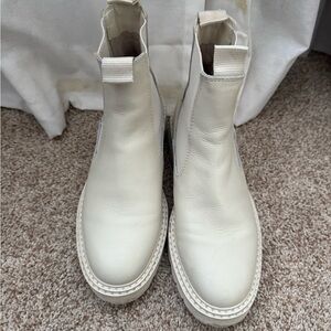 Dolce Vita Cream Ankle Boots